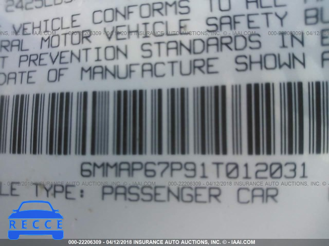 2001 MITSUBISHI DIAMANTE LS 6MMAP67P91T012031 image 8