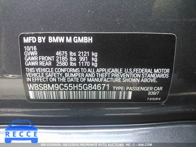 2017 BMW M3 WBS8M9C55H5G84671 зображення 8