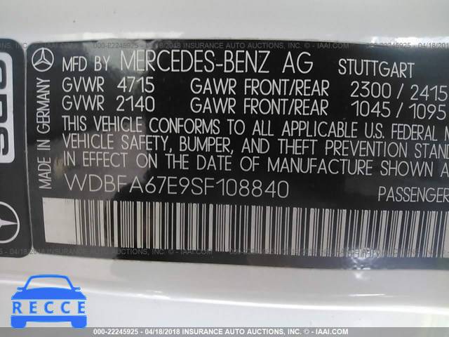 1995 MERCEDES-BENZ SL 500 WDBFA67E9SF108840 image 8