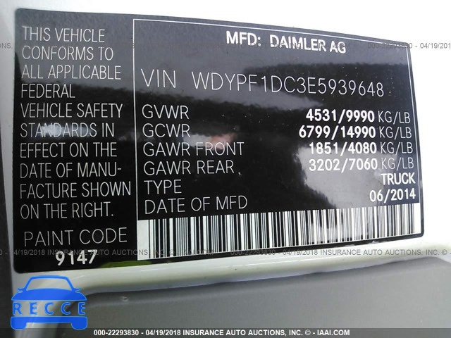 2014 FREIGHTLINER SPRINTER 3500 WDYPF1DC3E5939648 image 8
