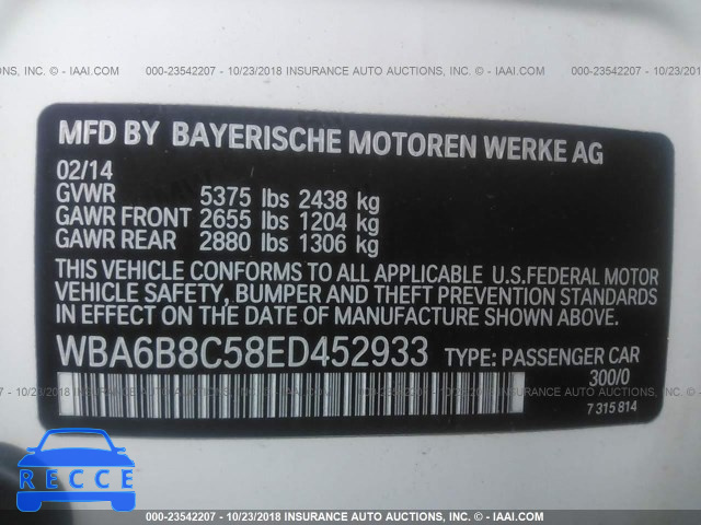2014 BMW 640 XI/GRAN COUPE WBA6B8C58ED452933 зображення 8