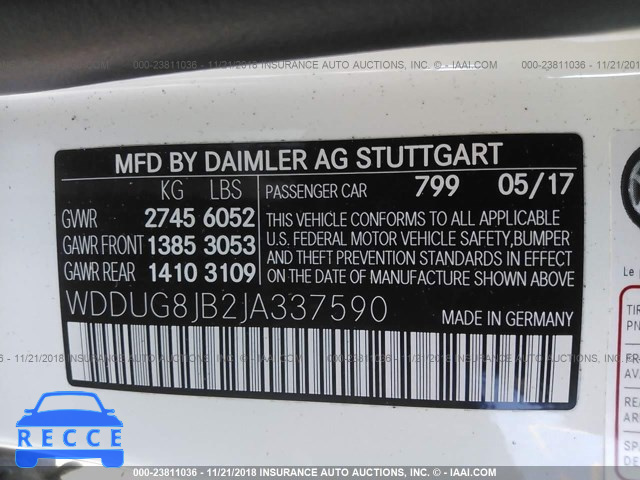 2018 MERCEDES-BENZ S 63 AMG 4MATIC WDDUG8JB2JA337590 image 8