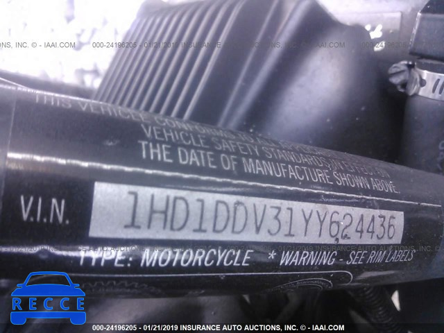 2000 HARLEY-DAVIDSON FLHT 1HD1DDV31YY624436 image 9