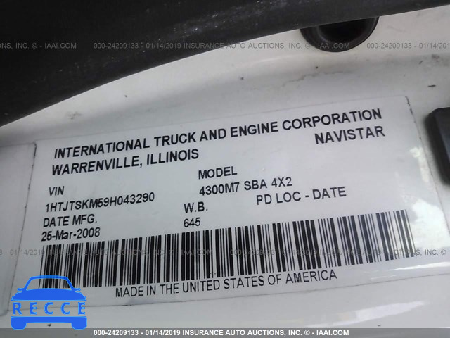 2009 INTERNATIONAL 4000 4300 1HTJTSKM59H043290 image 8