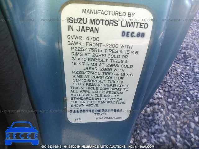 1989 ISUZU CONVENTIONAL SHORT BED JAACR11E0K7211591 Bild 8