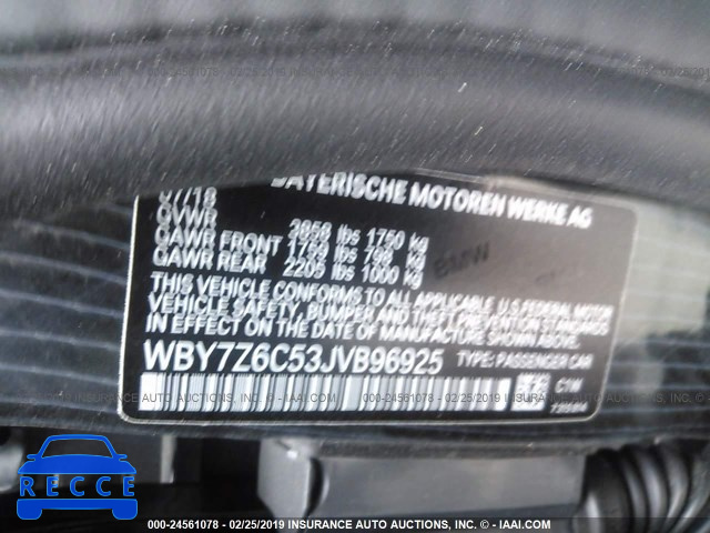 2018 BMW I3 BEV/S WBY7Z6C53JVB96925 image 8