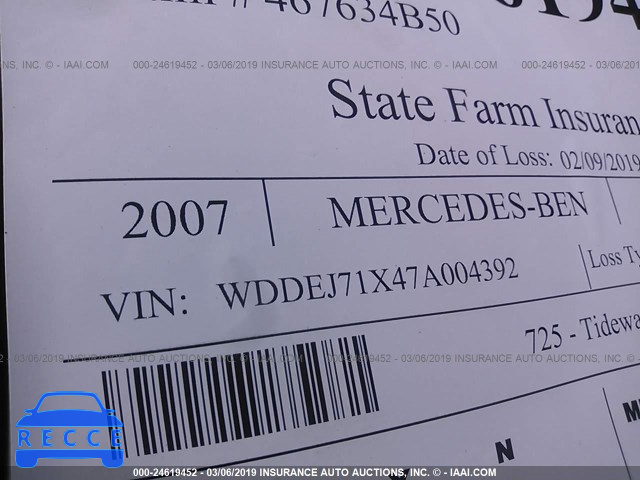 2007 MERCEDES-BENZ CL 550 WDDEJ71X47A004392 Bild 8