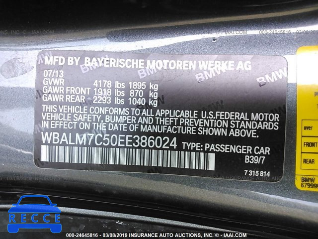 2014 BMW Z4 SDRIVE35I WBALM7C50EE386024 image 8