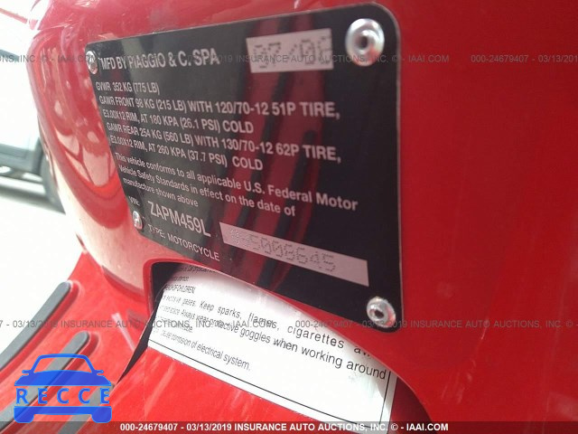 2009 VESPA GTS 250 ZAPM459L995008645 image 9