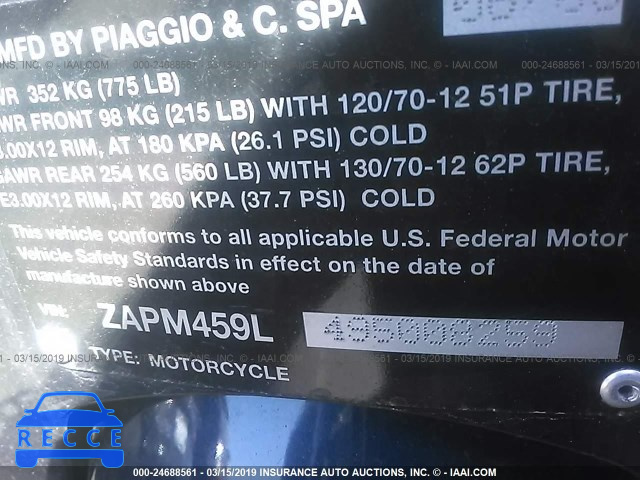 2009 VESPA GTS 250 ZAPM459L495008259 image 9