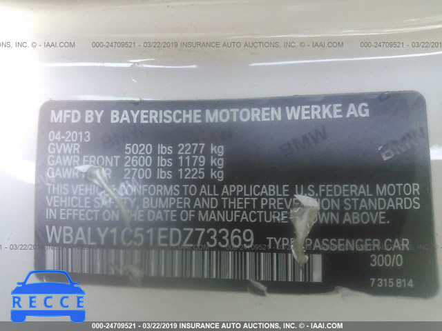 2014 BMW 640 XI WBALY1C51EDZ73369 зображення 8