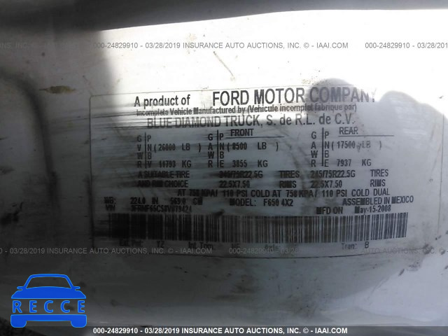 2008 FORD F650 SUPER DUTY 3FRNF65C58V079424 image 8