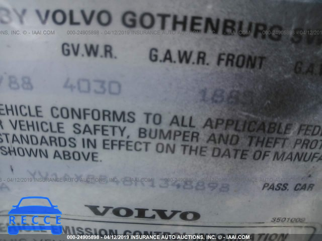 1989 VOLVO 244 DL/GL YV1AX8848K1348898 image 8