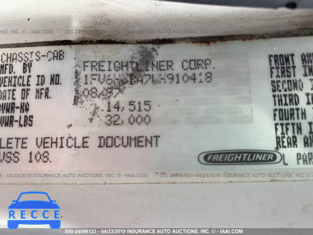 1998 FREIGHTLINER MEDIUM CONVENTIONAL FL70 1FV6HJBA7WH910418 image 9