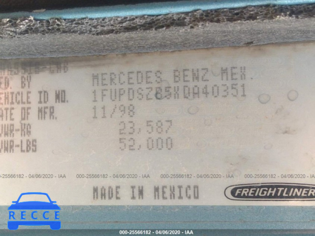 1999 FREIGHTLINER CONVENTIONAL 1FUPDSZB5XDA40351 image 8