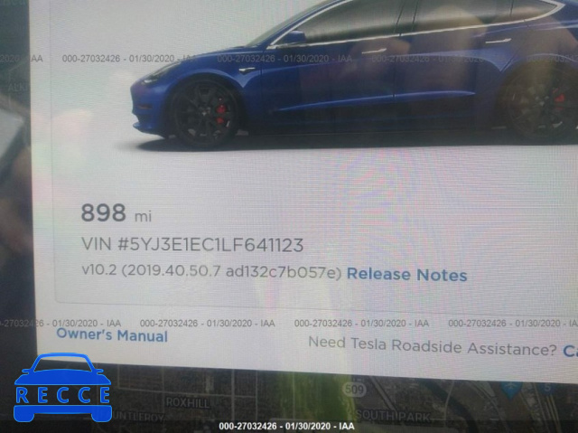 2020 TESLA MODEL 3 5YJ3E1EC1LF641123 image 9