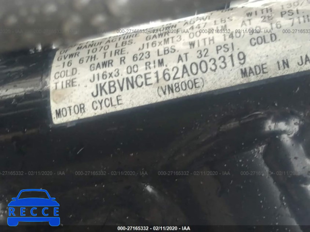 2002 KAWASAKI VN800 E JKBVNCE162A003319 зображення 8
