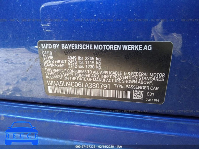 2020 BMW M340XI WBA5U9C06LA380791 image 7