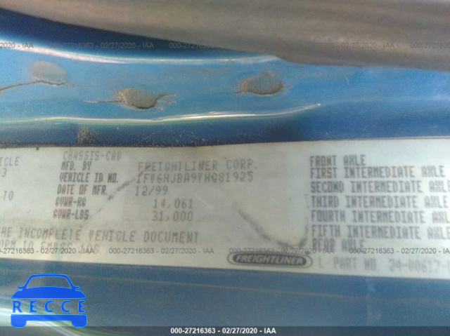 2000 FREIGHTLINER FL70 1FV6HJBA9YHG81925 image 7