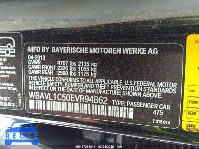 2014 BMW X1 XDRIVE28I WBAVL1C50EVR94862 image 8