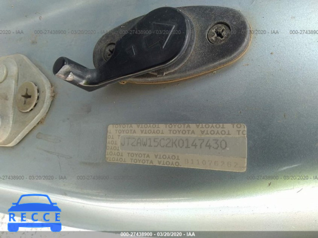 1989 TOYOTA MR2 JT2AW15C2K0147430 image 8