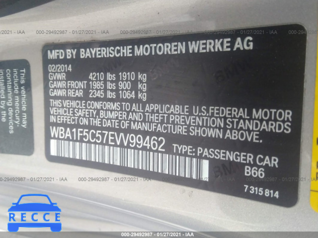 2014 BMW 2 SERIES 228I WBA1F5C57EVV99462 image 7