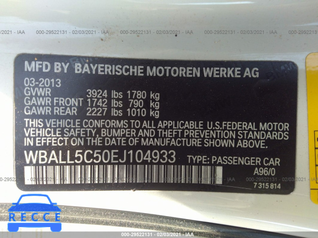 2014 BMW Z4 SDRIVE28I WBALL5C50EJ104933 image 8