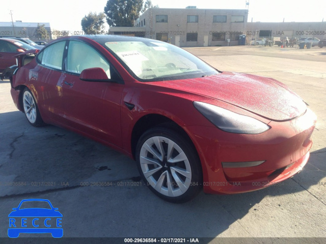 2021 TESLA MODEL 3 STANDARD RANGE PLUS 5YJ3E1EA1MF877531 зображення 0