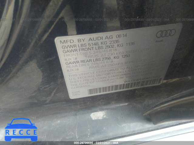 2015 AUDI ALLROAD PREMIUM WA1TFAFL8FA013353 image 8