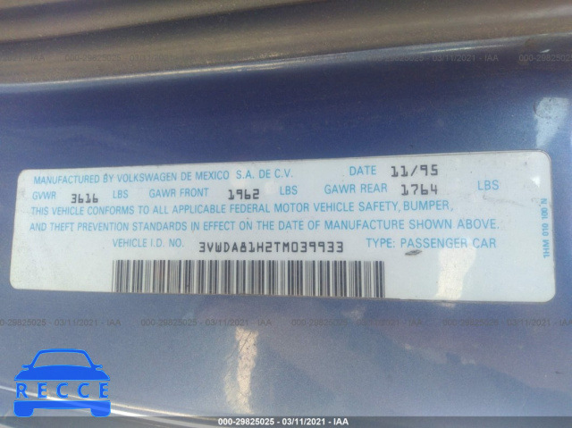 1996 VOLKSWAGEN GTI  3VWDA81H2TM039933 image 8