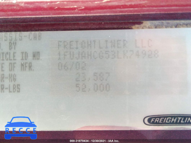2003 FREIGHTLINER FLD FLD120 1FUJAHCG53LK74928 image 8