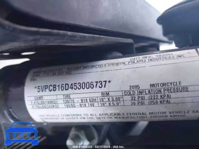 2005 VICTORY MOTORCYCLES KINGPIN 5VPCB16D453006737 зображення 8