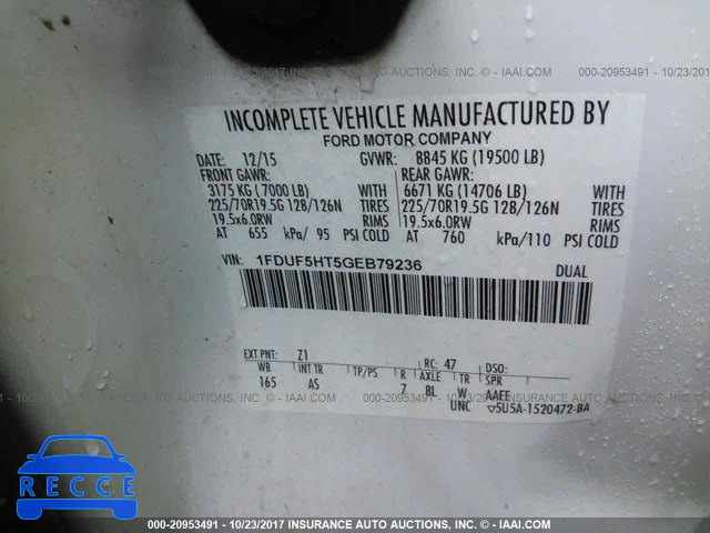 2016 FORD F550 SUPER DUTY 1FDUF5HT5GEB79236 image 8