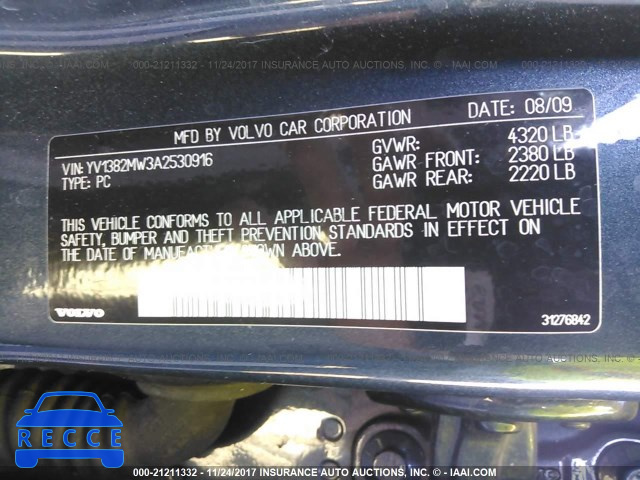 2010 VOLVO V50 2.4I YV1382MW3A2530916 image 8