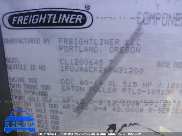 2006 FREIGHTLINER COLUMBIA COLUMBIA 1FUJA6CK26PW31200 image 9