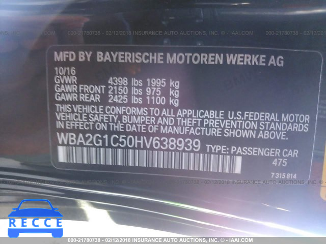 2017 BMW M240I WBA2G1C50HV638939 Bild 8