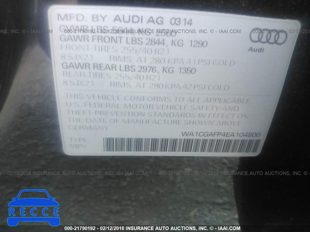 2014 AUDI SQ5 PREMIUM PLUS WA1CGAFP4EA104800 image 8