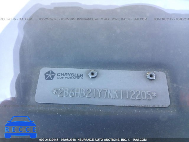 1992 DODGE RAM VAN B250 2B6HB21Y7NK112205 image 8