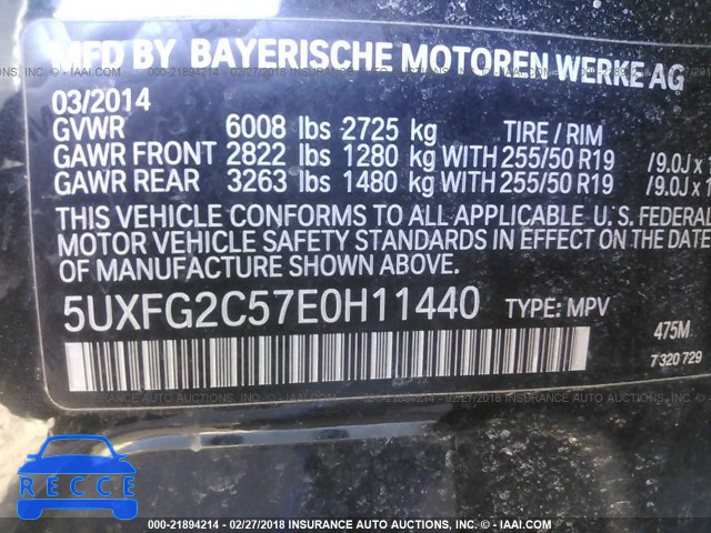 2014 BMW X6 XDRIVE35I 5UXFG2C57E0H11440 image 8