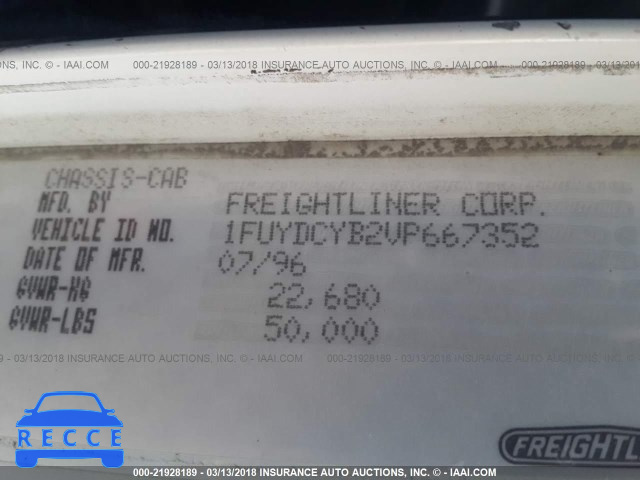 1997 FREIGHTLINER FLD FLD120 1FUYDCYB2VP667352 image 9