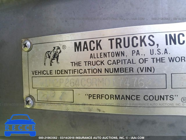 1994 MACK RD690S RD600 1M2P264C9RM017476 зображення 9