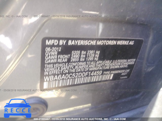 2013 BMW 640 I WBA6A0C52DDF14459 зображення 8