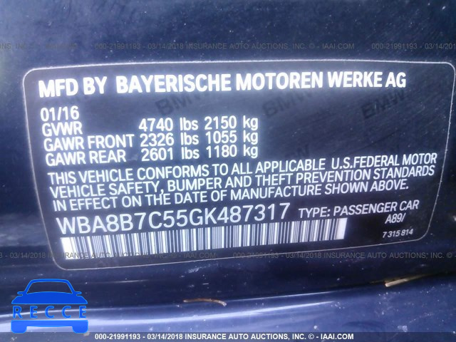 2016 BMW 340 XI WBA8B7C55GK487317 зображення 8