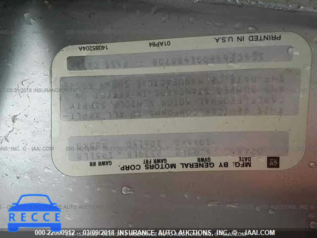 1986 BUICK ELECTRA T-TYPE 1G4CF69B0G1488708 image 8