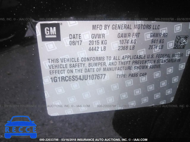 2018 CHEVROLET VOLT LT 1G1RC6S54JU107677 image 8