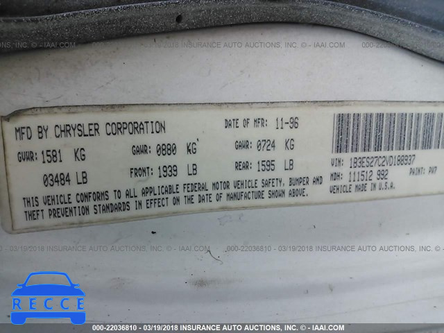 1997 DODGE NEON EX 1B3ES27C2VD188937 image 8