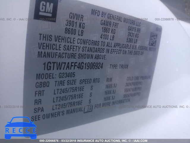 2016 GMC SAVANA G2500 1GTW7AFF4G1906924 image 8