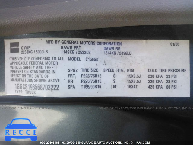 2006 ISUZU I-280 1GGCS198568703222 image 8