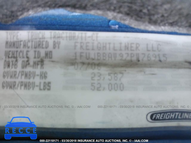 2007 FREIGHTLINER CONVENTIONAL ST120 1FUJBBAV97PW76915 image 9