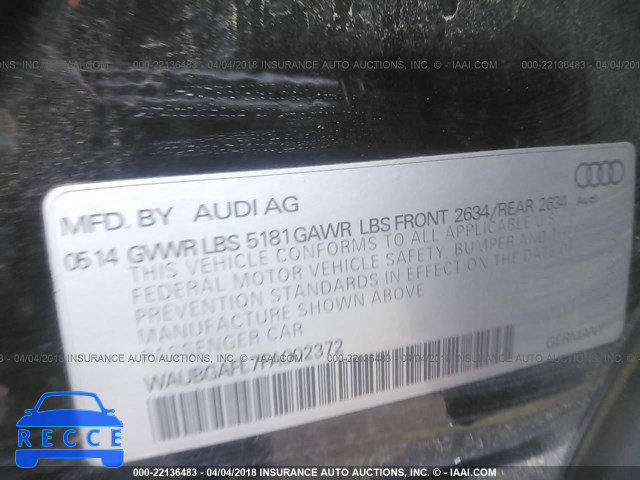 2015 AUDI S4 PREMIUM PLUS WAUBGAFL7FA002372 image 8